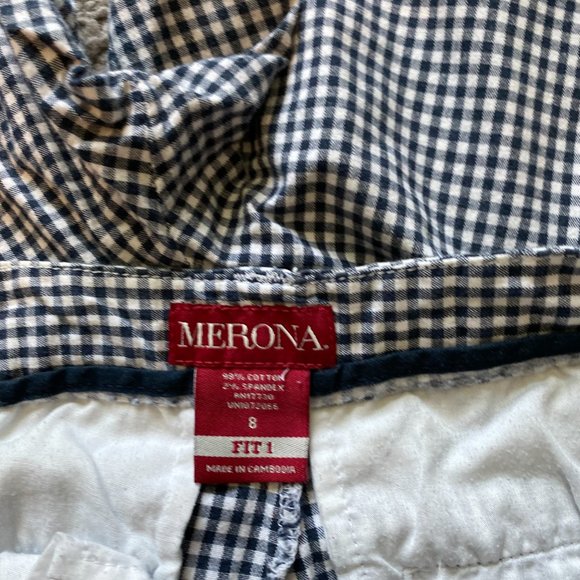 Merona Blue/White Checked Shorts - Picture 5 of 8